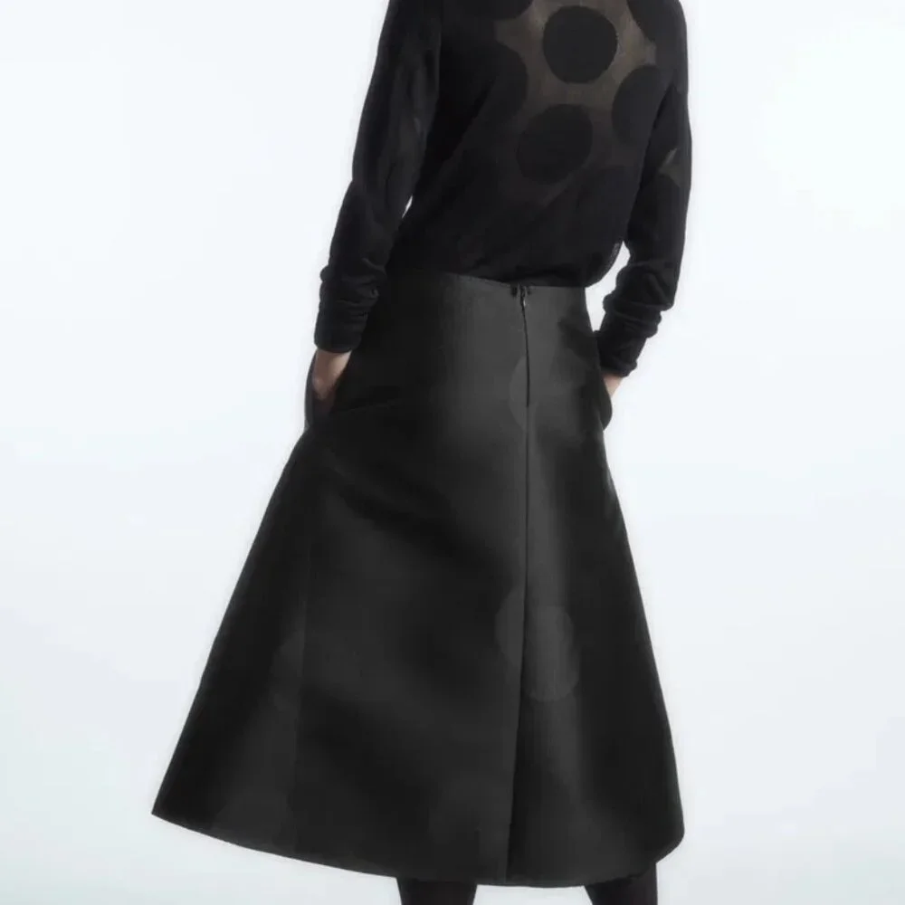 COS Polka-Dot Taffeta Midi Skirt MATCHES TOP - WILL SELL PAIR FOR $175 - Picture 2 of 5